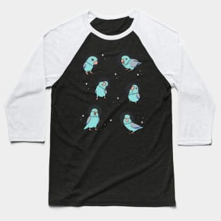 Space Birbs Blue Fallow Parrotlet Baseball T-Shirt